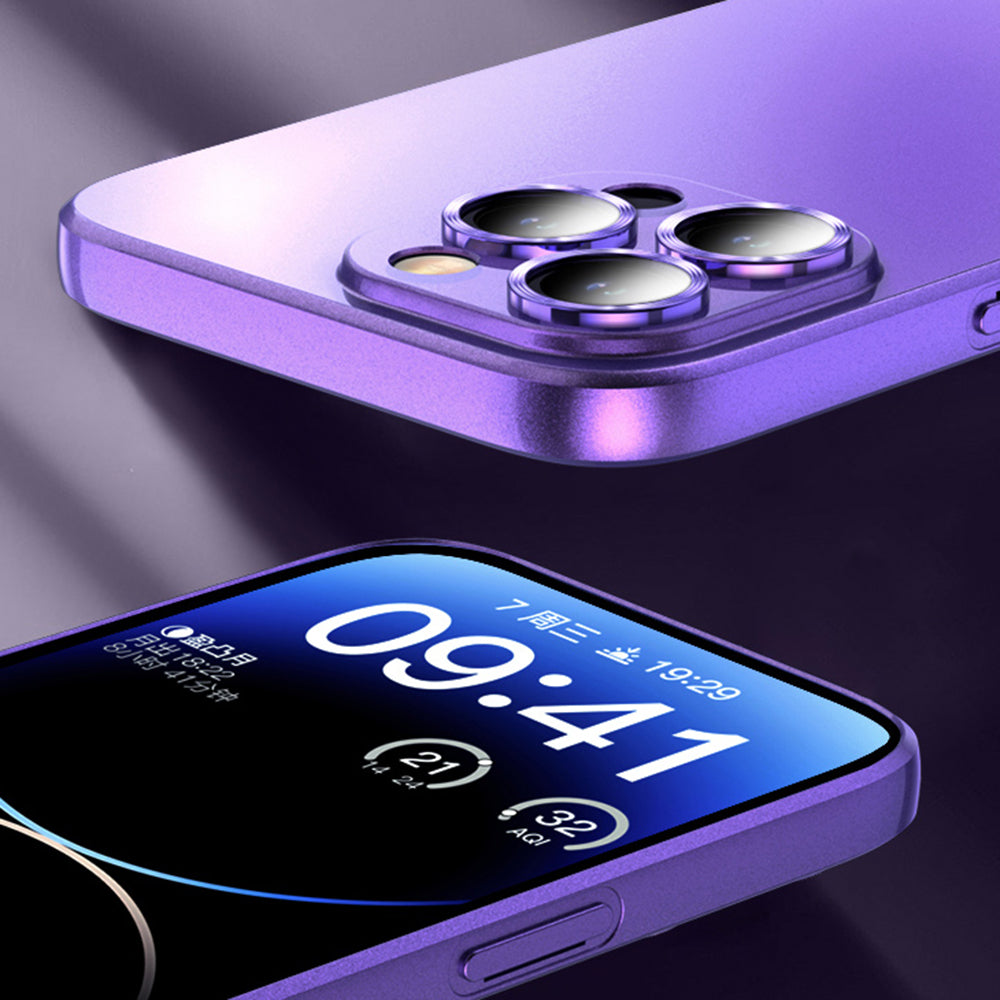 For iPhone 13 Pro Max 6.7 inch TPU Phone Case Electroplated Matte Phone Cover with Built-in Camera Lens Protector For iPhone 13 Pro Max 6.7 inch TPU Phone Case Electroplated Matte Phone Cover with Built-in Camera Lens Protector